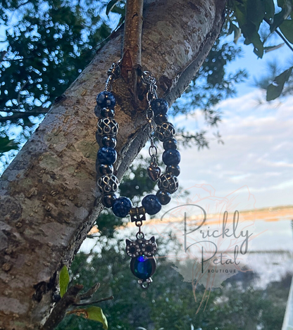 Blue Owl Charm Bracelet