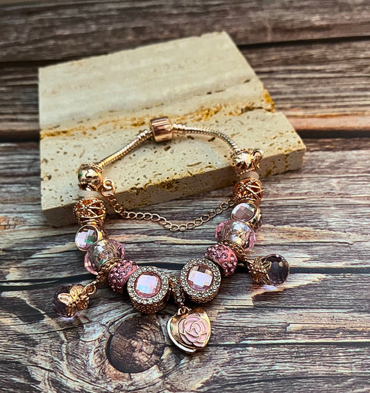 Blush & Bloom Charm Bracelet
